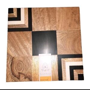 Nwt Honeysuckle Homestead Wood Trivet Wooden Inlay